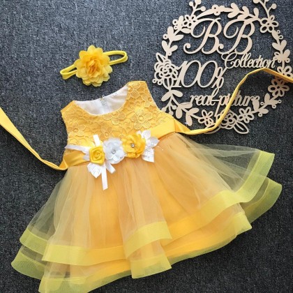 PRINCESS BABY GOWN 414-MY20*4 (W HAIRBAND) 8909 PRINCESS BABY GOWN 414-MY20*4 (W HAIRBAND) 8909