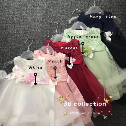 PRINCESS BABY GOWN 414-MY20*4 (W HAIRBAND) 8909 PRINCESS BABY GOWN 414-MY20*4 (W HAIRBAND) 8909