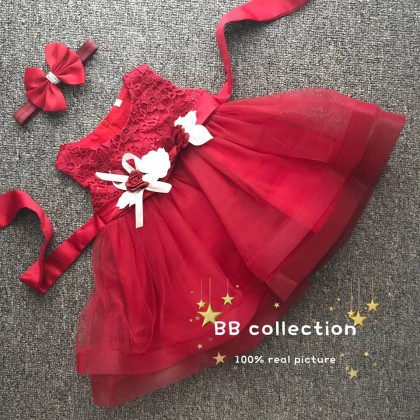 PRINCESS BABY GOWN 414-MY20*4 (W HAIRBAND) 8909 PRINCESS BABY GOWN 414-MY20*4 (W HAIRBAND) 8909