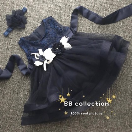 PRINCESS BABY GOWN 414-MY20*4 (W HAIRBAND) 8909 PRINCESS BABY GOWN 414-MY20*4 (W HAIRBAND) 8909