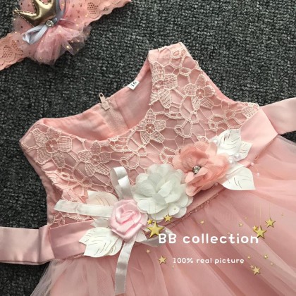 PRINCESS BABY GOWN 414-MY20*4 (W HAIRBAND) 8909 PRINCESS BABY GOWN 414-MY20*4 (W HAIRBAND) 8909