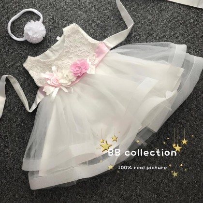 PRINCESS BABY GOWN 414-MY20*4 (W HAIRBAND) 8909 PRINCESS BABY GOWN 414-MY20*4 (W HAIRBAND) 8909