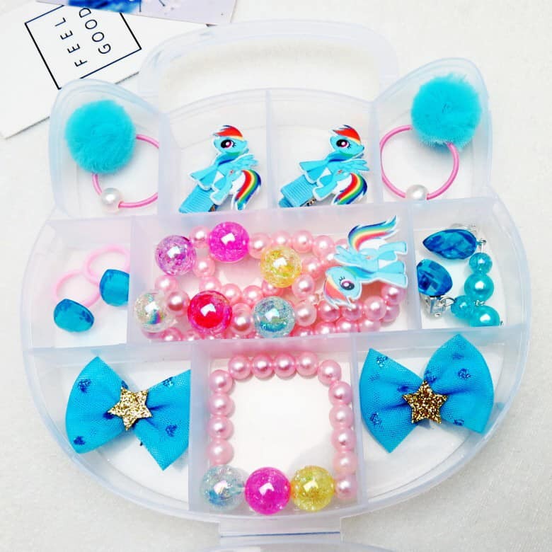 PONY ACCESSORIES FOR GIRL NECKLACE & HAIRCLIP