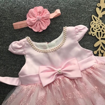 PRINCESS BABY GOWN 577-MY20*4 (W HAIRBAND) 1913