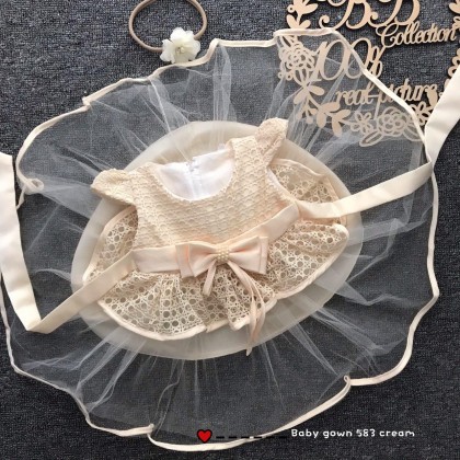 PRINCESS BABY GOWN 583-MY20*4 (W HAIRBAND) 232