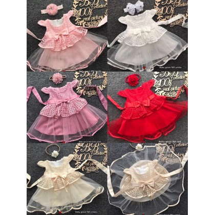 PRINCESS BABY GOWN 583-MY20*4 (W HAIRBAND) 232