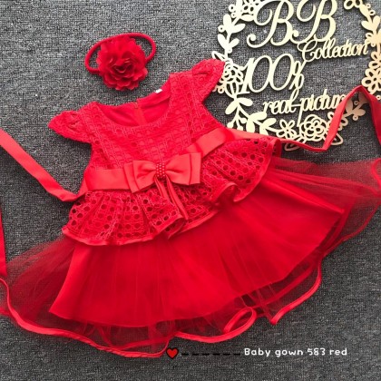 PRINCESS BABY GOWN 583-MY20*4 (W HAIRBAND) 232
