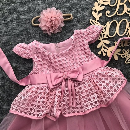 PRINCESS BABY GOWN 583-MY20*4 (W HAIRBAND) 232