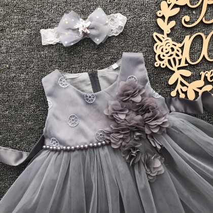 PRINCESS BABY GOWN 584-(W HAIRBAND) 225