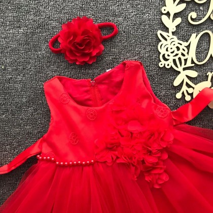 PRINCESS BABY GOWN 584-(W HAIRBAND) 225