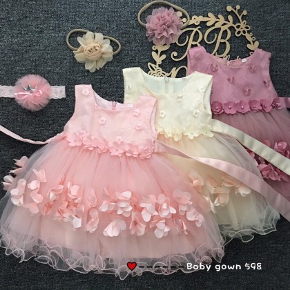 PRINCESS BABY GOWN 598-MY20*4 (W HEADBAND) 1986 PRINCESS BABY GOWN 598-MY20*4 (W HEADBAND) 1986