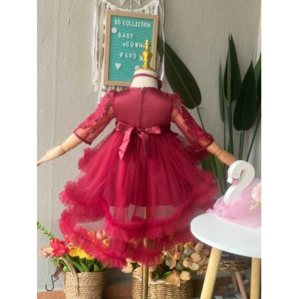 PRINCESS BABY GOWN 680- (W HEADBAND) 88031 PRINCESS BABY GOWN 680- (W HEADBAND) 88031
