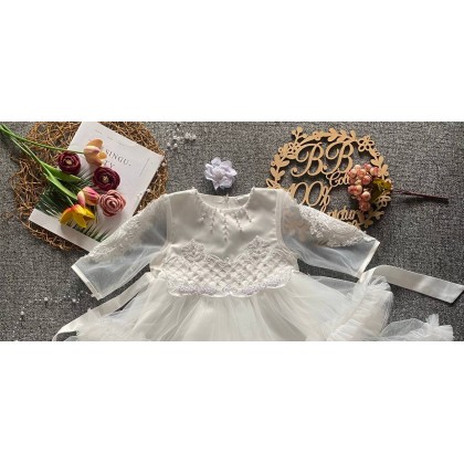PRINCESS BABY GOWN 680- (W HEADBAND) 88031 PRINCESS BABY GOWN 680- (W HEADBAND) 88031