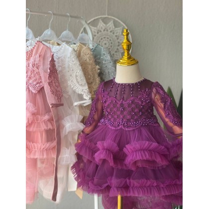 PRINCESS BABY GOWN 680- (W HEADBAND) 88031 PRINCESS BABY GOWN 680- (W HEADBAND) 88031