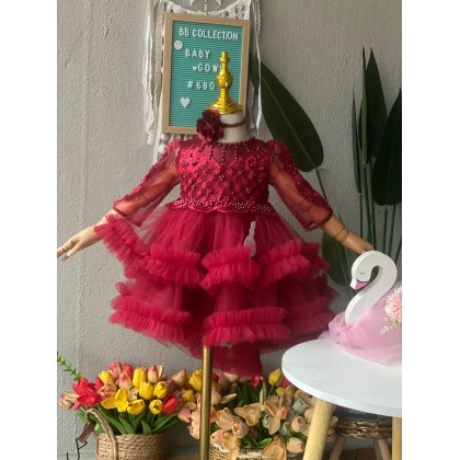 PRINCESS BABY GOWN 680- (W HEADBAND) 88031 PRINCESS BABY GOWN 680- (W HEADBAND) 88031