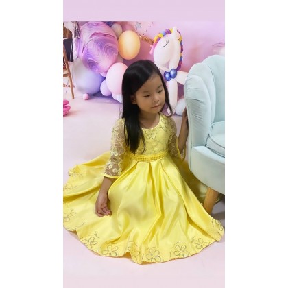 PRINCESS BABY GOWN 808-WITH HEADBAND- [67199] 