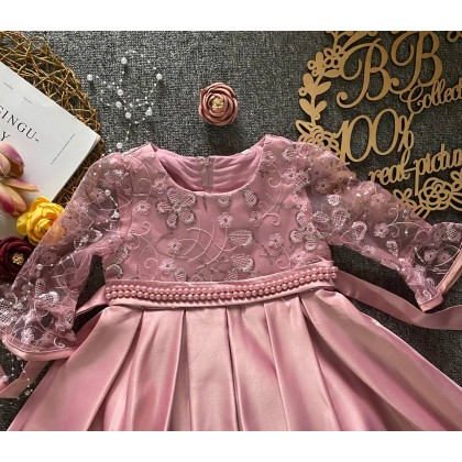 PRINCESS BABY GOWN 808-WITH HEADBAND- [67199] 