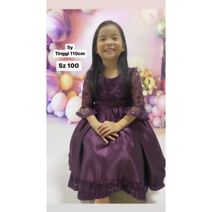 PRINCESS BABY GOWN 808-WITH HEADBAND- [67199] 
