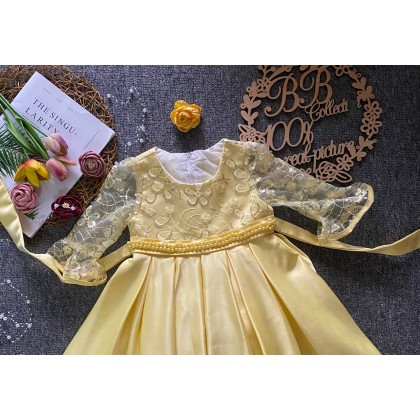PRINCESS BABY GOWN 808-WITH HEADBAND- [67199] 