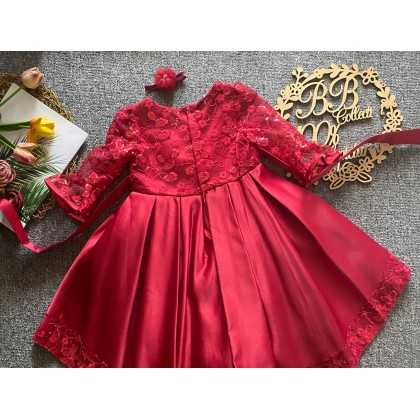 PRINCESS BABY GOWN 808-WITH HEADBAND- [67199] 