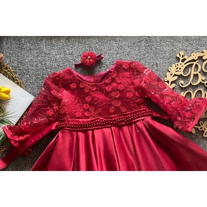PRINCESS BABY GOWN 808-WITH HEADBAND- [67199] 