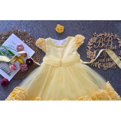 PRINCESS BABY GOWN 810 WITH HEADBAND- [67214] 
