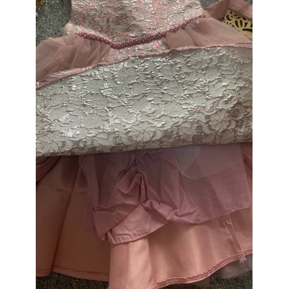 PRINCESS BABY GOWN 812 (W HEADBAND) 67110 [SIZE 60-100]