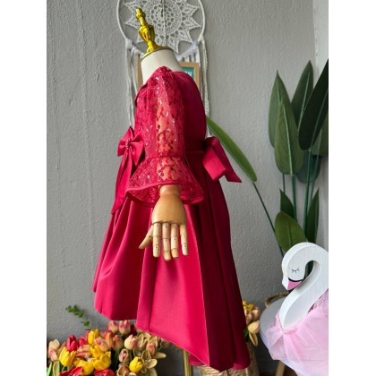 [6M-5Y]PRINCESS BABY GOWN 859- WITH HEADBAND[67516]