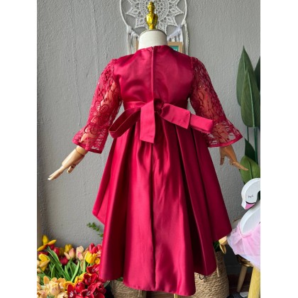[6M-5Y]PRINCESS BABY GOWN 859- WITH HEADBAND[67516]