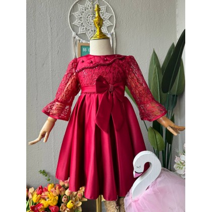 [6M-5Y]PRINCESS BABY GOWN 859- WITH HEADBAND[67516]