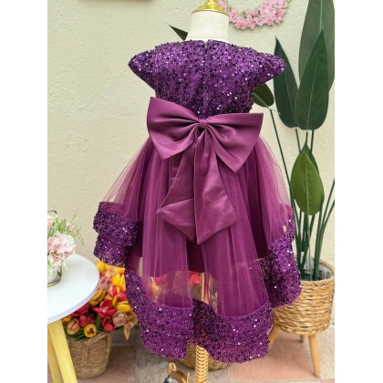 [1-7Y]PRINCESS BABY GOWN 863- WITH HEADBAND #67584